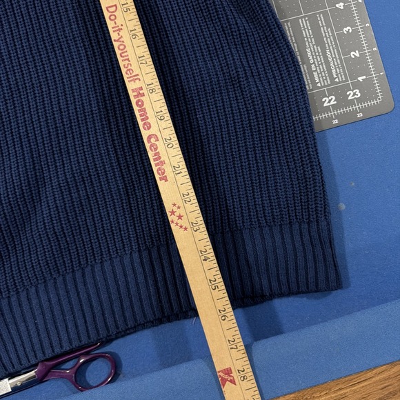 Belle By Kim Gravel Turtleneck Sweater Size L Cobalt Blue Blouson Sleeve - New - Picture 6 of 9